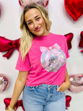 Load image into Gallery viewer, Coquette Bow Disco ball DTF Tee

