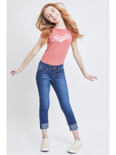 Load image into Gallery viewer, Girl  Skinny Jean-Dark Blue
