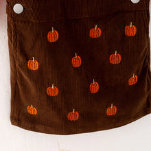 Load image into Gallery viewer, Pumpkin Brown Overall Dress set
