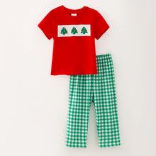 Load image into Gallery viewer, Christmas Tree Boy Smocked Embroider Set
