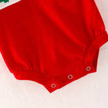 Load image into Gallery viewer, Christmas Tree Boy Smocked Embroider Romper
