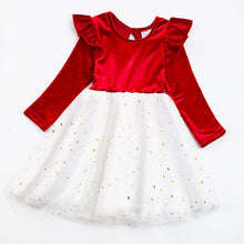 Load image into Gallery viewer, Red Velvet Tulle Dress
