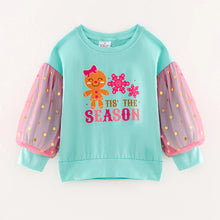 Load image into Gallery viewer, Gingerbread Blue Pink Shirt
