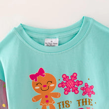 Load image into Gallery viewer, Gingerbread Blue Pink Shirt

