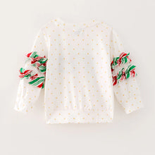 Load image into Gallery viewer, Christmas Ruffle White Shirt
