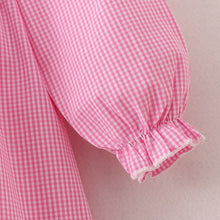 Load image into Gallery viewer, Smocked Pink Plaid Bow Tree Dress
