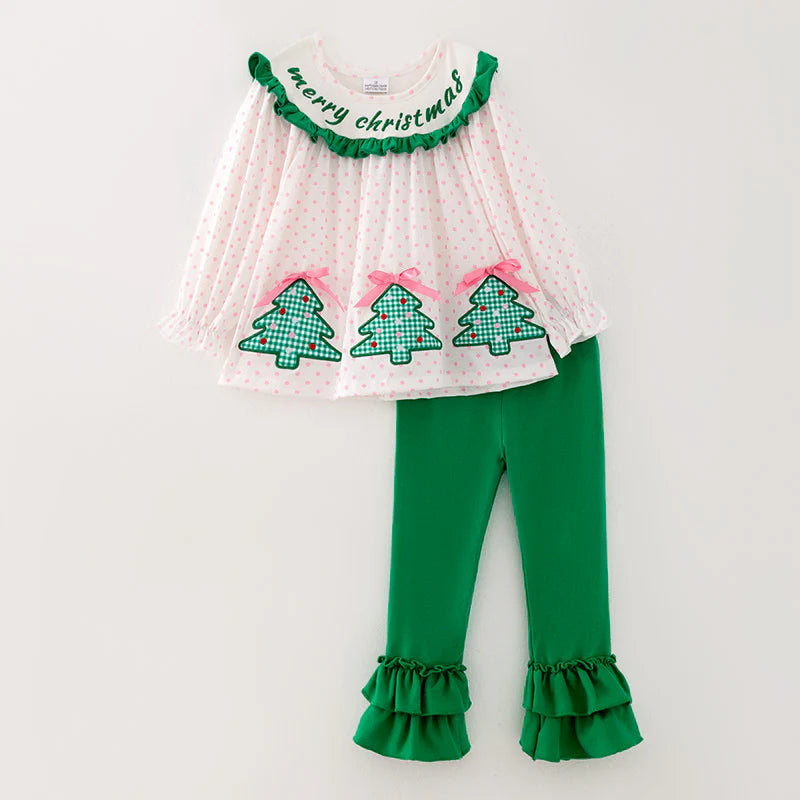 Pink Christmas Tree MC  Pant Set
