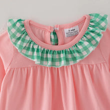 Load image into Gallery viewer, Santa Pink and Green Christmas Cookie Romper
