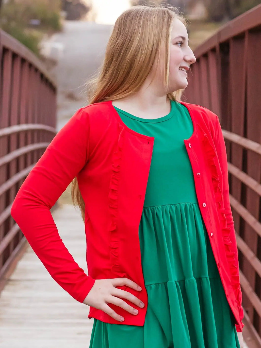 Red Knit Cardigan