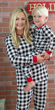 Load image into Gallery viewer, Gingham Black and White PJ Set Kid
