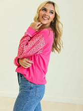 Load image into Gallery viewer, Santa on Hot Pink Sweatshirt
