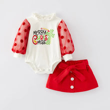 Load image into Gallery viewer, Merry Christmas Romper with Skirt
