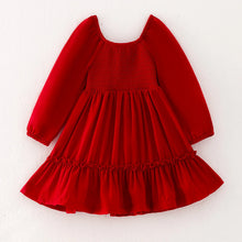 Load image into Gallery viewer, Red Smocked Dress
