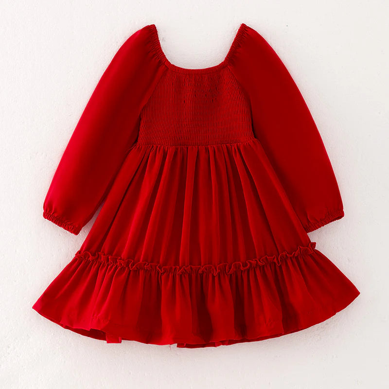 Red Smocked Dress