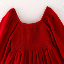 Load image into Gallery viewer, Red Smocked Dress

