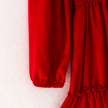 Load image into Gallery viewer, Red Smocked Dress
