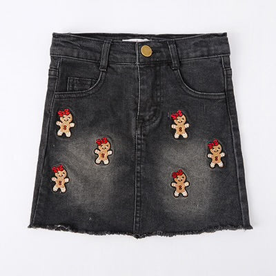 Gingerbread Denim Skirt