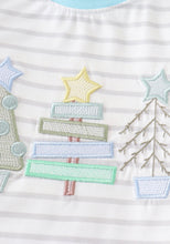 Load image into Gallery viewer, Blue Christmas Tree Stripe Boy Set
