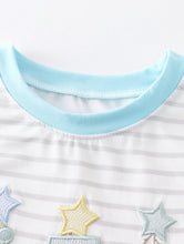 Load image into Gallery viewer, Blue Christmas Tree Stripe Boy Set
