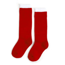 Load image into Gallery viewer, LSC Red White Top Knit High Socks
