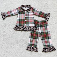 Load image into Gallery viewer, Christmas Plaid ruffle PJ
