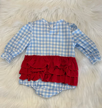 Load image into Gallery viewer, Christmas Santa Milk Red Ruffle Bubble
