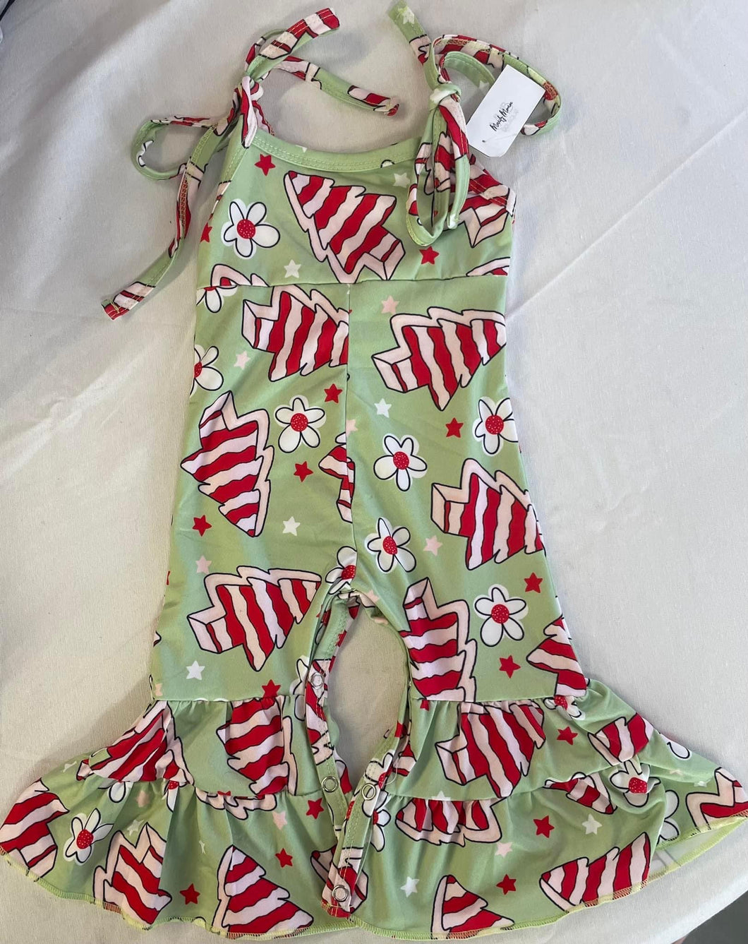 Christmas Tree Cake Romper Bell