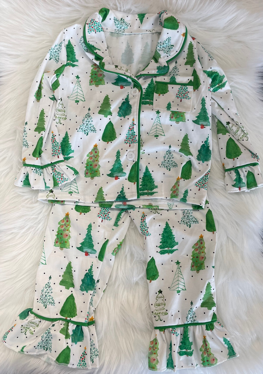 Christmas Tree Print PJ Set