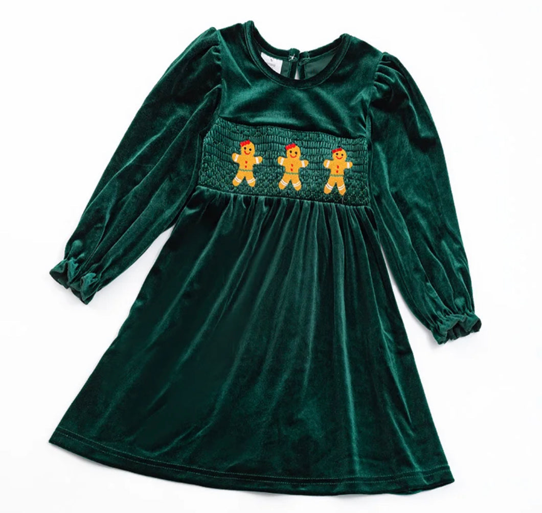 Green Velvet Ginger Bread Dress