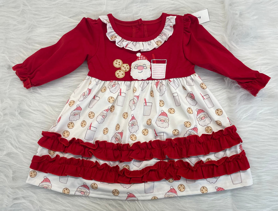Red Santa Ruffle Dress