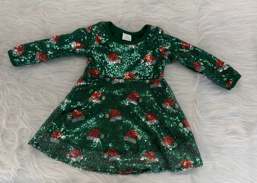 Sequin Santa Hat  Dress