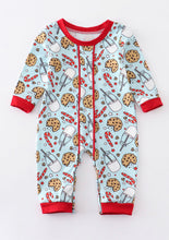 Load image into Gallery viewer, Santa Milk Cookie Boy Romper
