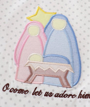 Load image into Gallery viewer, Blue Nativity Embroider Boy Top
