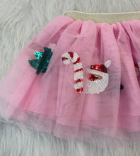 Load image into Gallery viewer, Pink Christmas Sequin tutu Skirt
