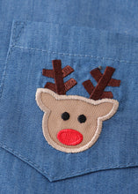 Load image into Gallery viewer, Blue Deer Denim Button Down Shirt
