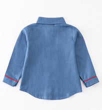 Load image into Gallery viewer, Blue Deer Denim Button Down Shirt

