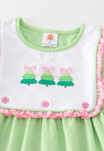 Load image into Gallery viewer, Green Christmas Tree Embroider Ruffle
