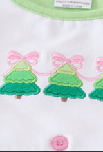 Load image into Gallery viewer, Green Christmas Tree Embroider Ruffle

