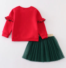 Load image into Gallery viewer, Red Christmas tree Ruffle Skirt Set
