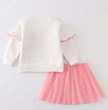 Load image into Gallery viewer, Pink Candy Cane Ruffle Skirt Set
