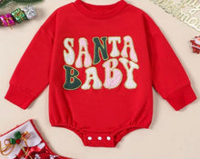 Load image into Gallery viewer, Santa Baby Fuzz Romper

