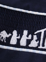 Load image into Gallery viewer, Navy Nativity Smocked Boy Set

