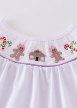Load image into Gallery viewer, Gingerbread Smocked Girl Set

