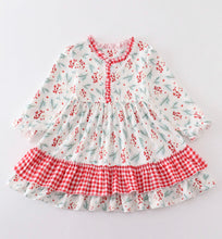 Load image into Gallery viewer, Christmas Holly Print Dress
