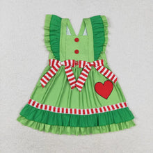 Load image into Gallery viewer, Green Ruffled  Heart Dress
