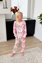 Load image into Gallery viewer, Pink Santa PJ-kid
