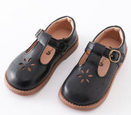 Black Appleseed  PU Leather Shoes