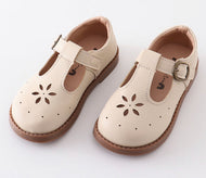 Beige Appleseed  PU Leather Shoes