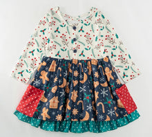 Load image into Gallery viewer, Gingerbread Holly Pocket Dress
