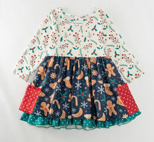 Load image into Gallery viewer, Gingerbread Holly Pocket Dress
